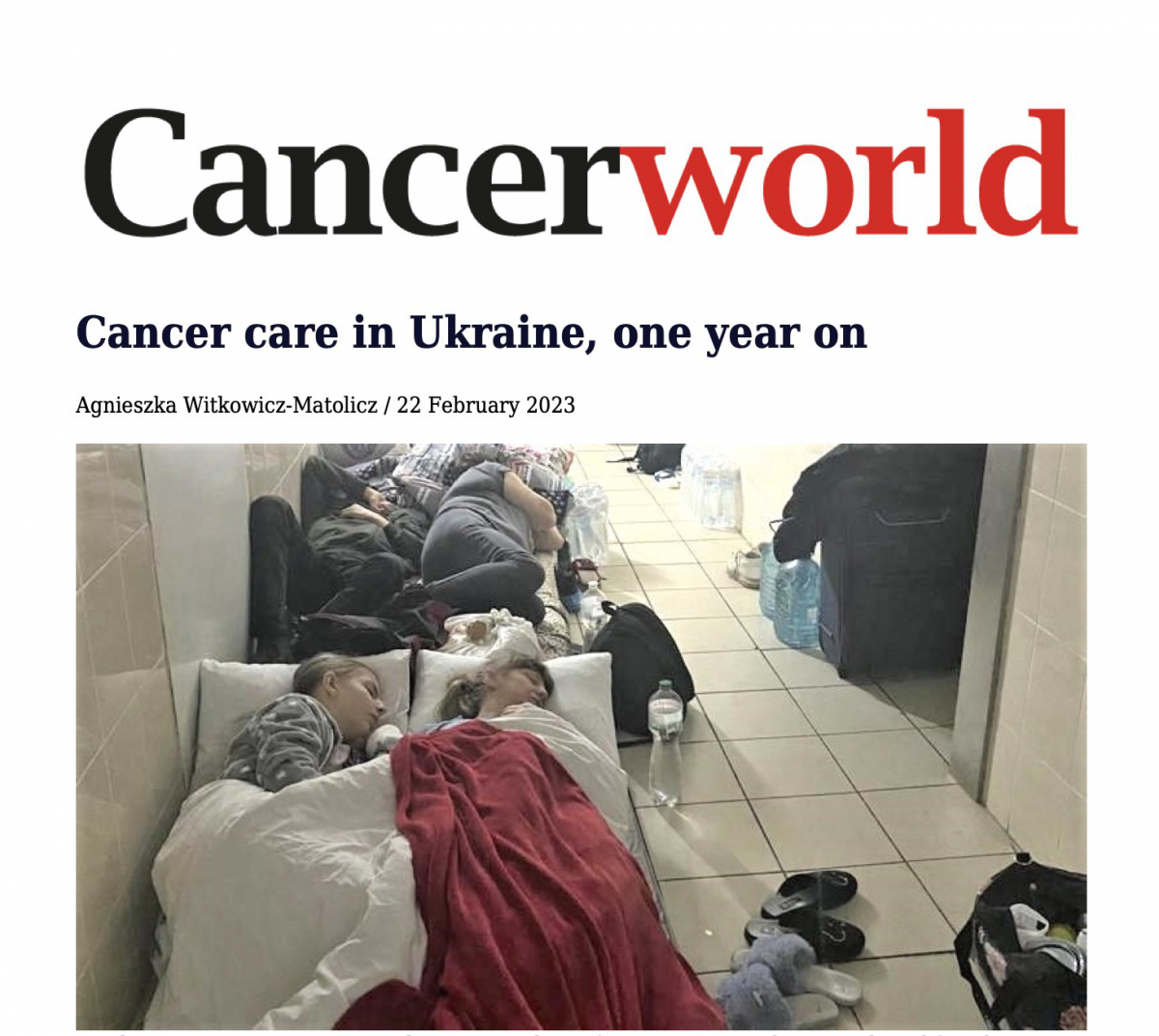 About a year of war for cancer patients and the present day